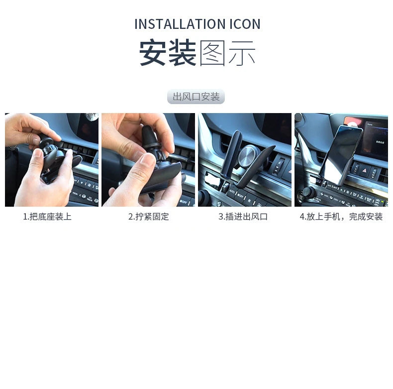 Gravity Car Phone Holder Mobile Stand Smartphone GPS Support Mount No Magnetic Mobile Phone Stand Support Smartphone