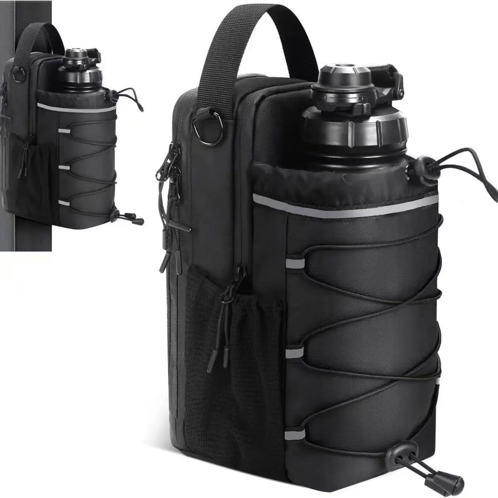 Magnetic Water Bottle Sling Bag Adjustable Large Capacity Gym Bottle Bag Waterproof Convenience Crossbody Sports Bag Gym For Men