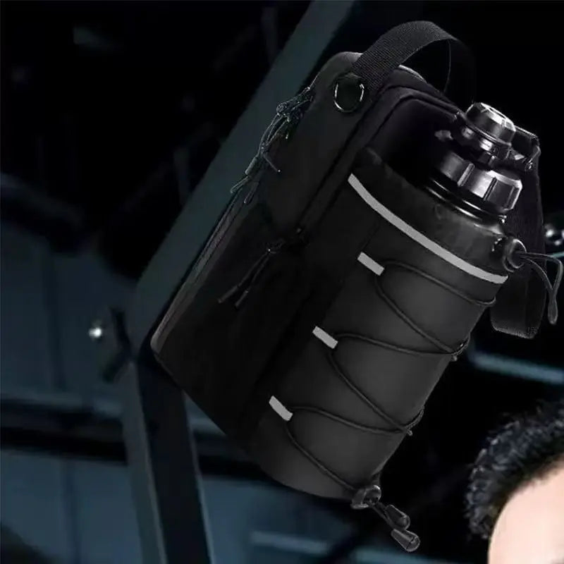 Magnetic Water Bottle Sling Bag Adjustable Large Capacity Gym Bottle Bag Waterproof Convenience Crossbody Sports Bag Gym For Men