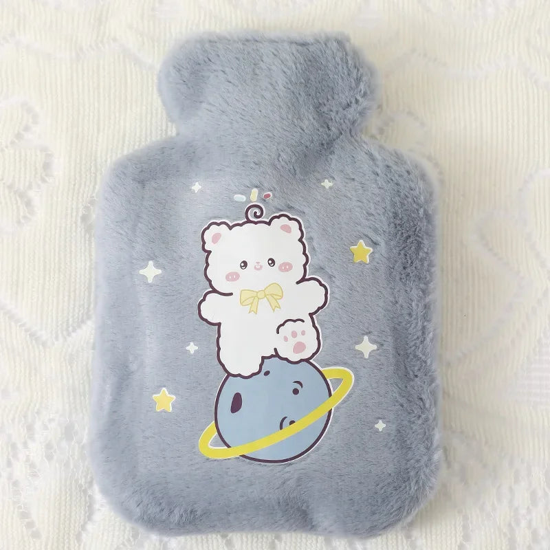 Hot Water Bag Thickened Explosion-Proof Plush Cartoon Large-Sized Warm Water Bag Botella De Agua Kawaii Water Bottle for Kids