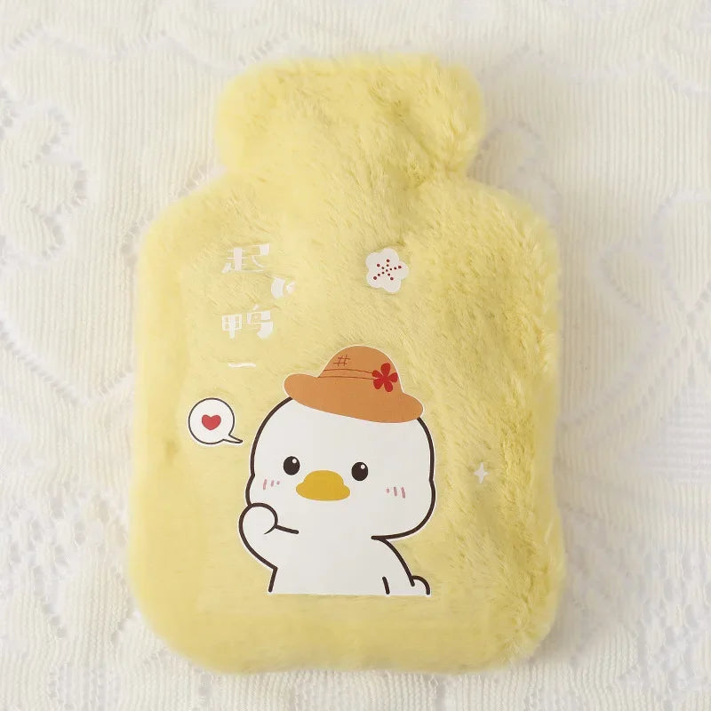 Hot Water Bag Thickened Explosion-Proof Plush Cartoon Large-Sized Warm Water Bag Botella De Agua Kawaii Water Bottle for Kids