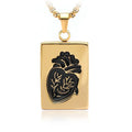Popular Couple Heart Shaped Bead Chain Rock Style Pendant Necklace