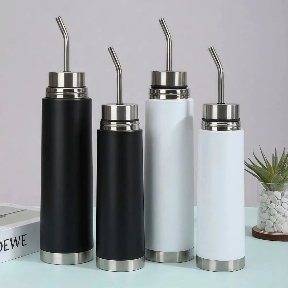 E2 NEW Self-Serving Yerba Mate Water Bottle Stainless Steel Built-in Straw Water Thermal Bottle Cup 500ml/750ml Mug Vacuum Cup