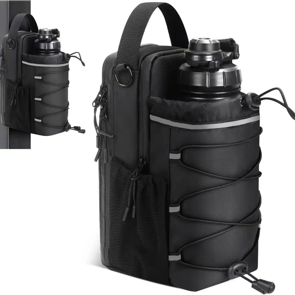Magnetic Water Bottle Sling Bag Adjustable Large Capacity Gym Bottle Bag Waterproof Convenience Crossbody Sports Bag Gym For Men