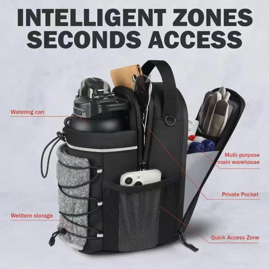 Magnetic Water Bottle Sling Bag Adjustable Large Capacity Gym Bottle Bag Waterproof Convenience Crossbody Sports Bag Gym For Men