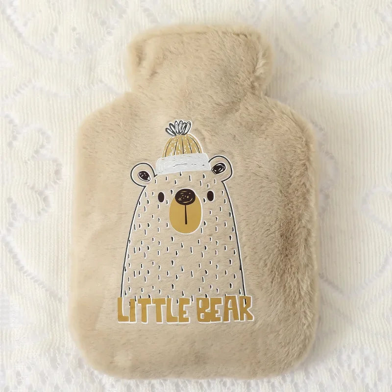 Hot Water Bag Thickened Explosion-Proof Plush Cartoon Large-Sized Warm Water Bag Botella De Agua Kawaii Water Bottle for Kids