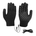 Rechargeable Electric Heated Gloves USB Heated Knitted Gloves Skiing Climbing Motorcycle Gloves Winter Cycling Glove for Outdoor